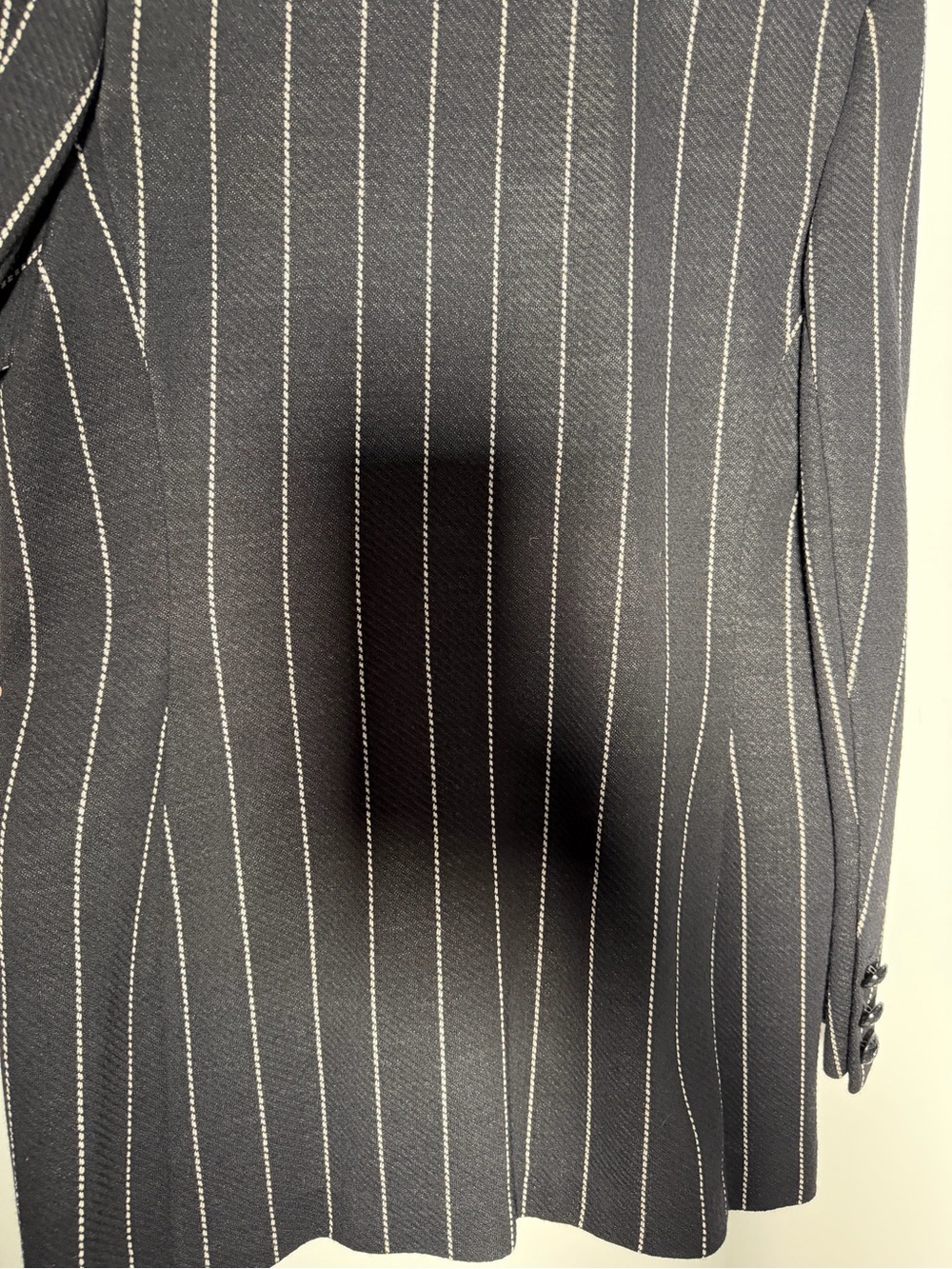 Italian Striped Tailored Black Women's Blazer Jacket - Picture 6 of 10